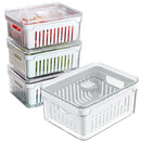 Kit 4 Organizadores Geladeira 2,2L | Cesto Removível - House Prime Brasil