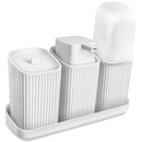 Kit 3 Acessórios Banheiro com Bandeja | House Prime Brasil