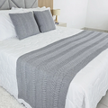 Kit Peseira Tricot Casal com 2 Almofadas | House Prime Brasil