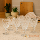 Jogo 6 Taças Vidro Diamante 300ml – House Prime Brasil