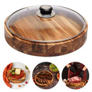 Gamela de Madeira com Tampa de Vidro | House Prime Brasil