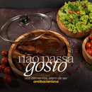 Gamela de Madeira com Tampa de Vidro | House Prime Brasil