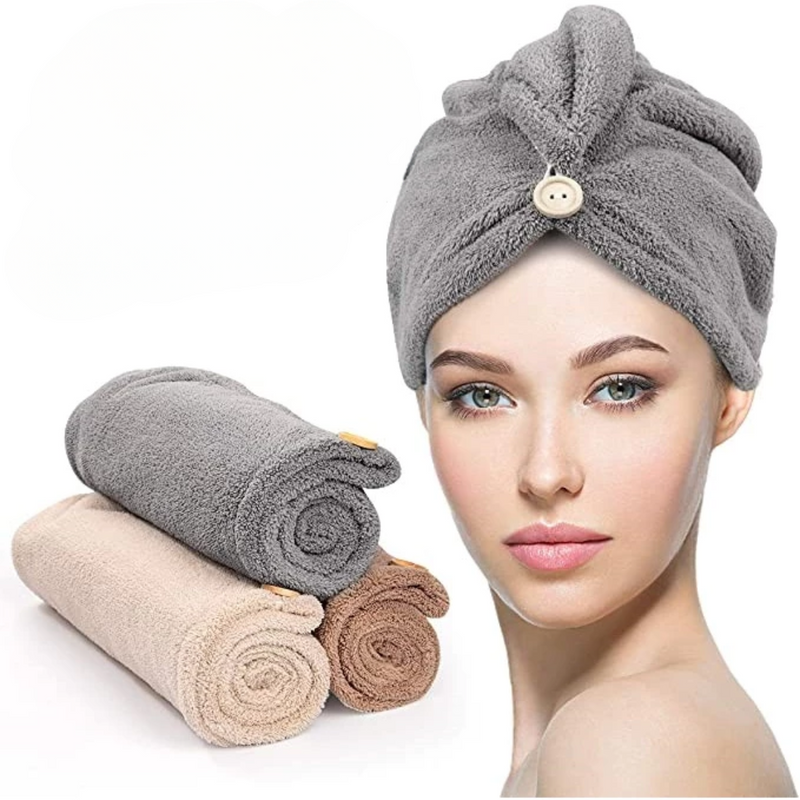 Kit 4 Toalhas Cabelo Microfibra Grossa | Secagem Rápida - House Prime Brasil