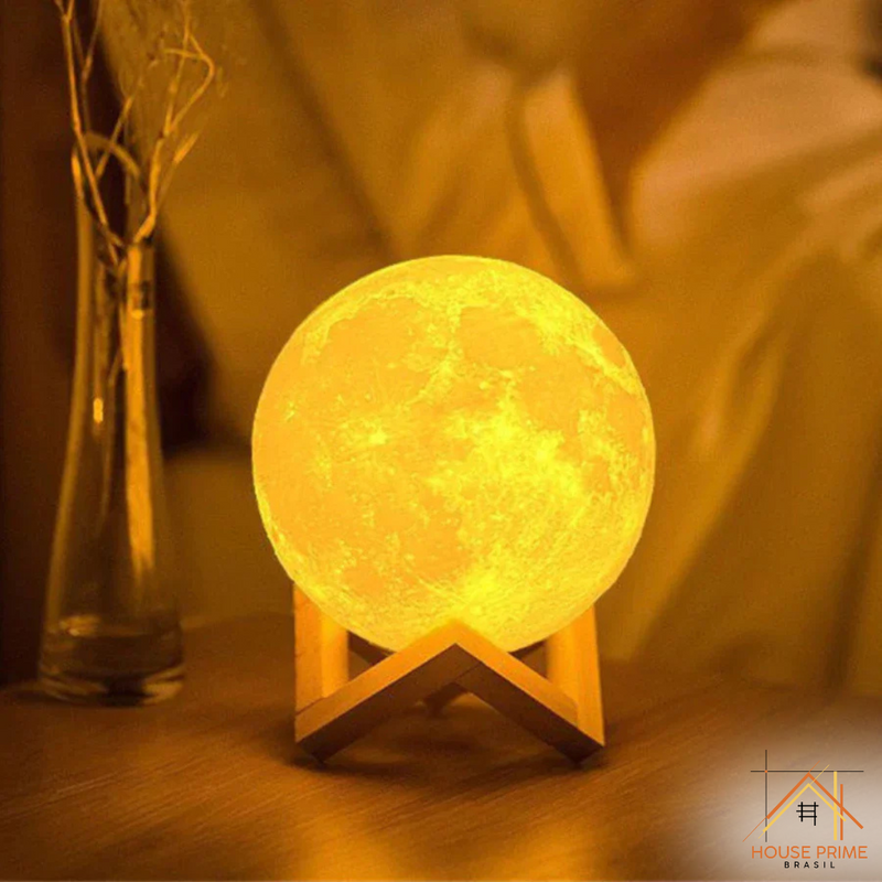 Luminária Lua Cheia 3D – House Prime Brasil