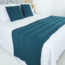 Kit Peseira Tricot Casal com 2 Almofadas | House Prime Brasil