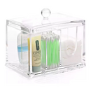 Organizador Acrílico 2 em 1 | Porta Algodão e Cotonete - House Prime Brasil