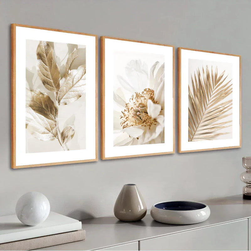 Quadro Folhagem Dourada 40x60 – House Prime Brasil
