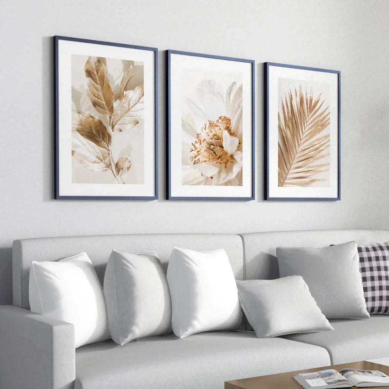Quadro Folhagem Dourada 40x60 – House Prime Brasil