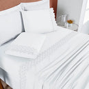 Jogo de Lençol 4 Peças Percal 200 Fios + Bordado Inglês | House Prime Brasil