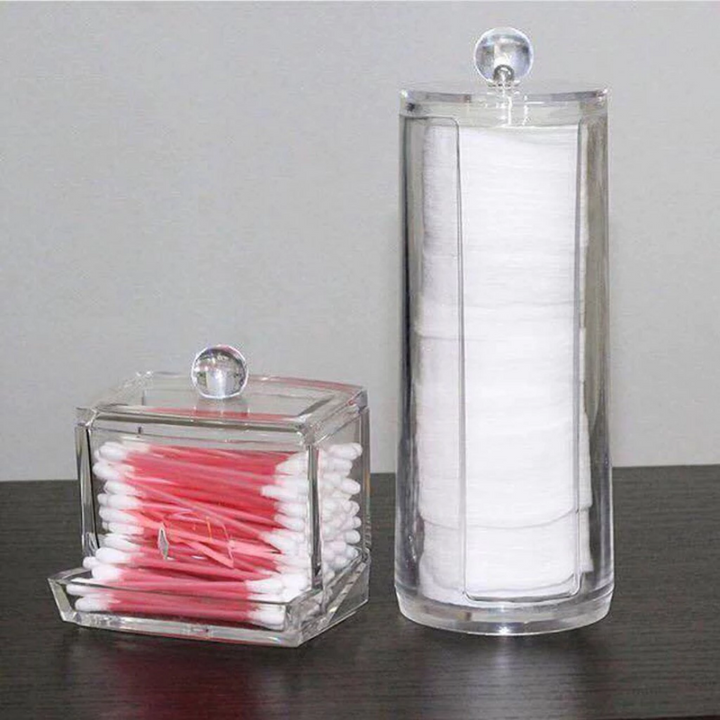 Conjunto Porta Algodão e Cotonete Acrílico | House Prime Brasil
