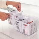 Organizador Geladeira 6,8L com 3 Cestos | House Prime Brasil