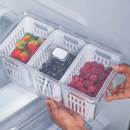 Organizador Geladeira 6,8L com 3 Cestos | House Prime Brasil