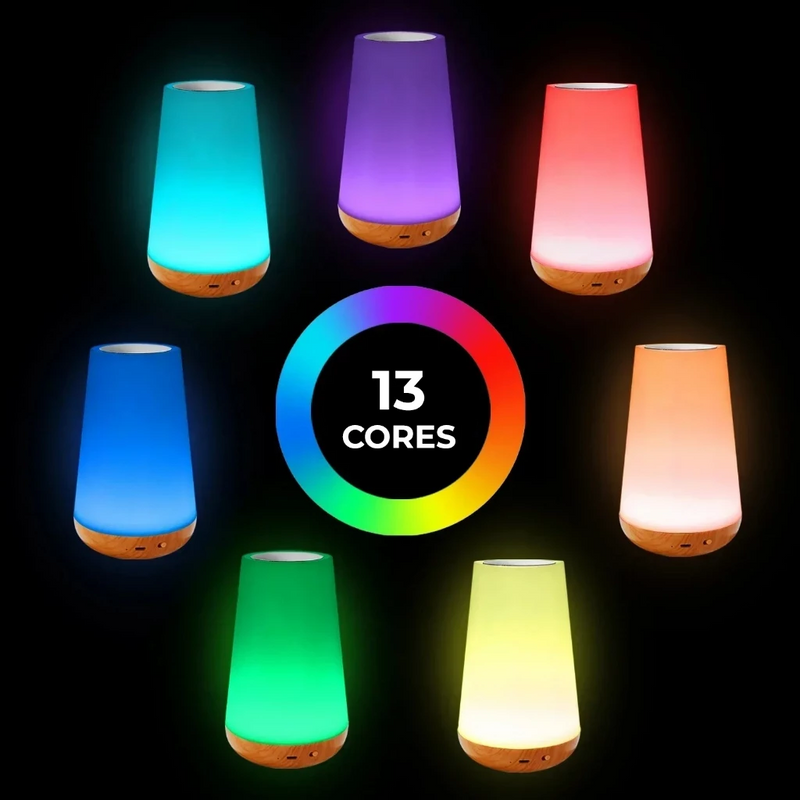 Luminária LED RGB 7 Cores | Com Controle e Timer - House Prime Brasil