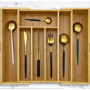 Porta Talheres de Bambu Ajustável | House Prime Brasil