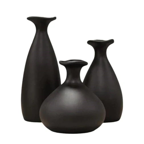 Trio de Vasos Garrafa Cerâmica – House Prime Brasil