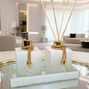 Kit Lavabo Luxo Âmbar Premium | Conjunto Completo com Bandeja Decorativa