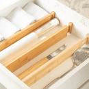 Kit 4 Divisórias de Gavetas Ajustáveis  Bambu  | House Prime Brasil