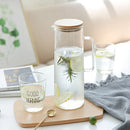 Jarra de Vidro com Tampa de Bambu | House Prime Brasil