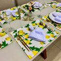Kit 18 Peças Jogo Americano com Guardanapos e Argolas - House Prime Brasil