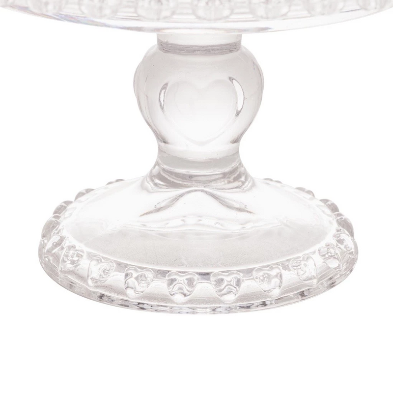 Prato Coração com Pé de Cristal 19,5cm | House Prime Brasil