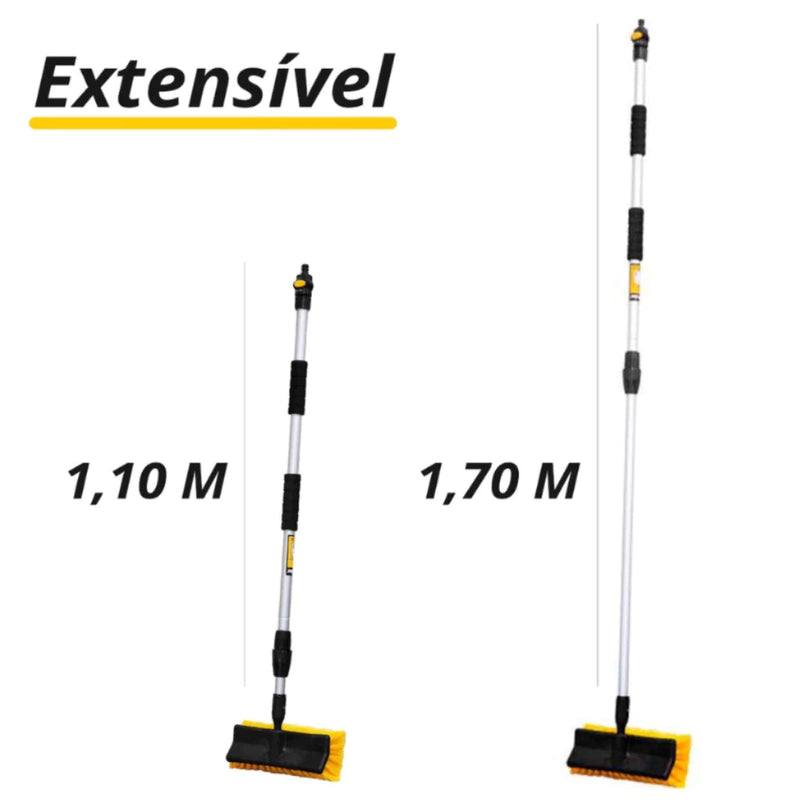 Vassoura Cabo Extensível com Jato de Água