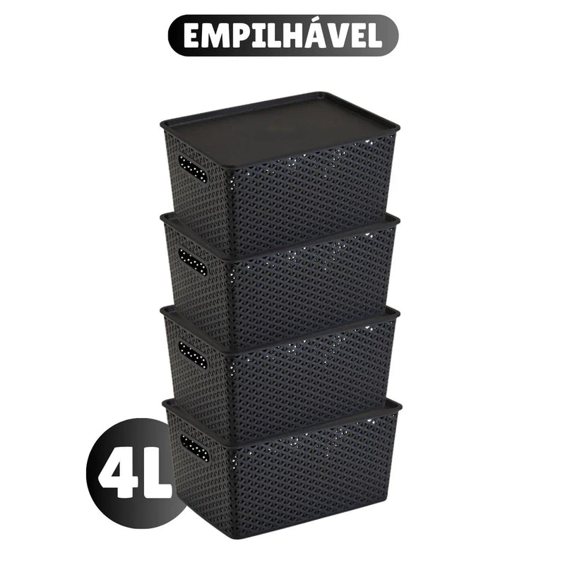 Kit 6 Cestos Rattan 4L – House Prime Brasil