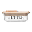 Manteigueira Vidro com Tampa de Bambu - House Prime Brasil